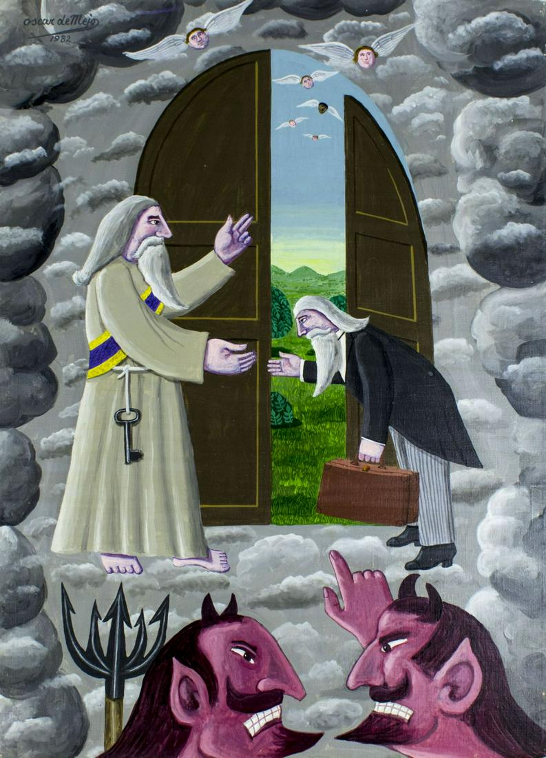 Oscar De Mejo (NY,Italy,1911-1992) oil painting (1 of 12)