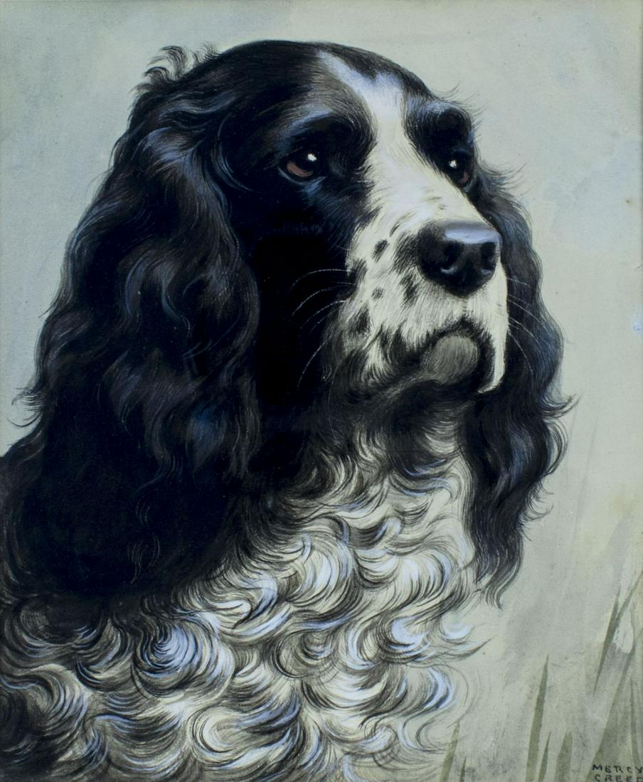 Mercy Creed (UK,c. 1920) watercolor painting (1 of 12)