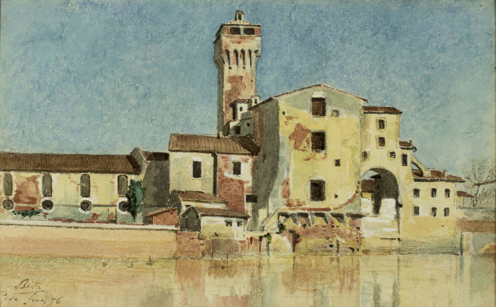 Alexandre Bida (France,1823-1895) watercolor painting (1 of 10)