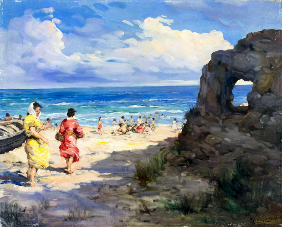 Francisco Sanchez Clement (Spain,1893-1968) oil (1 of 11)