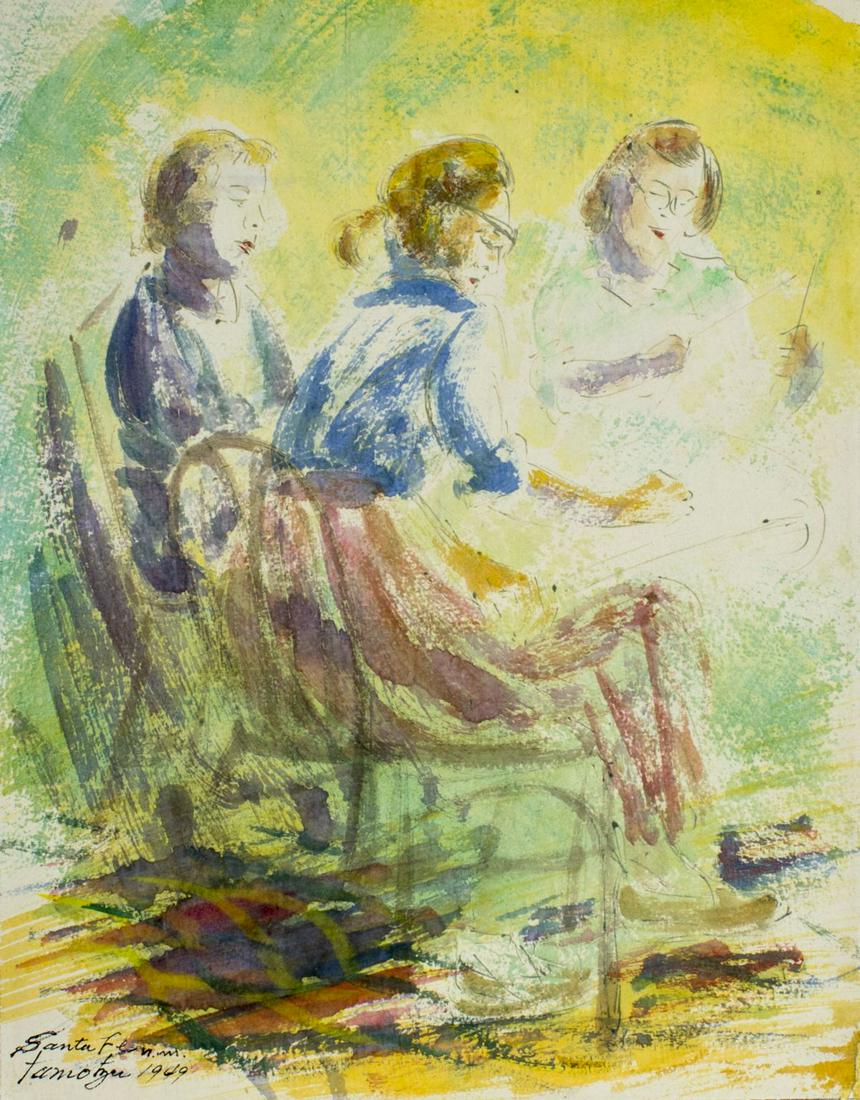 Chuzo Tamotzu (NY,NM,Japan,1891-1975) watercolor (1 of 12)