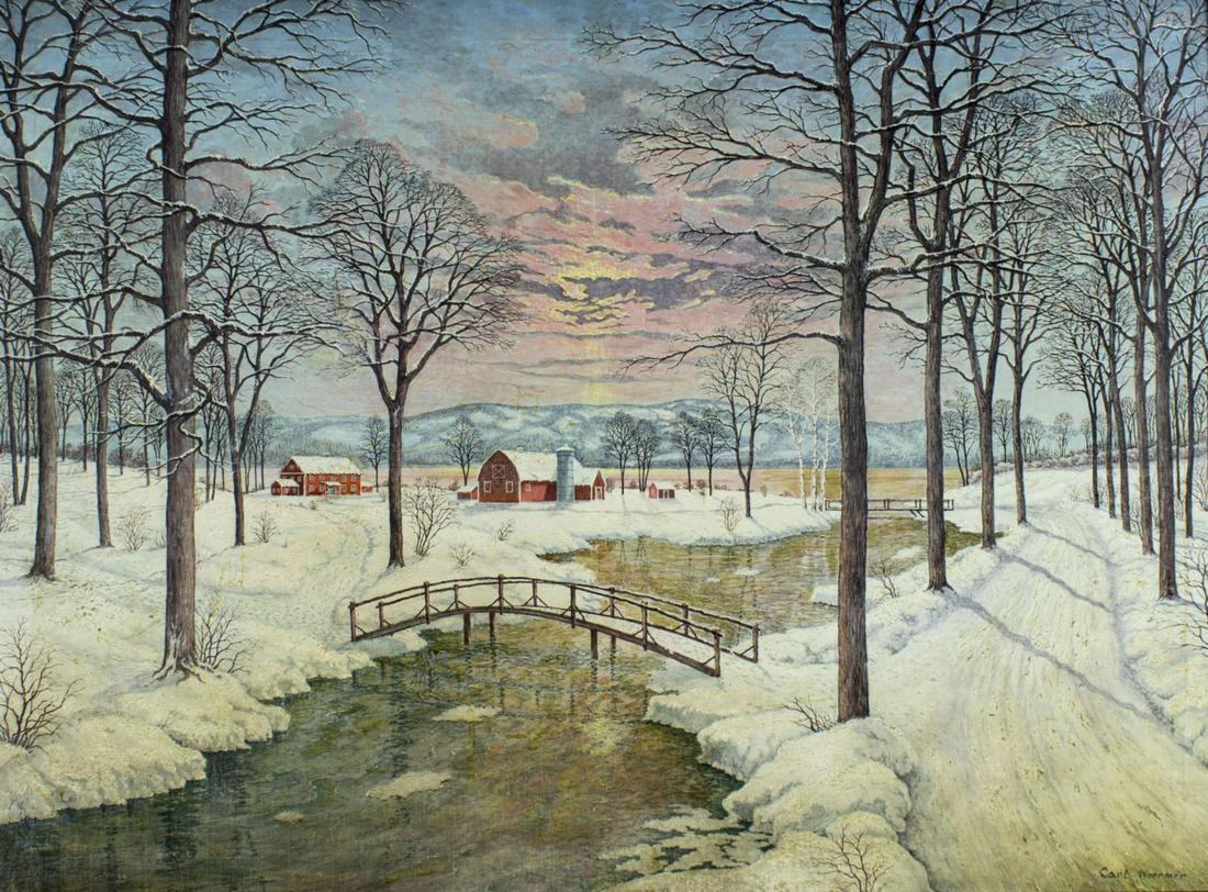 ATTR TO Carl Wuermer (NY,CA,German,1900-1981) oil (1 of 18)