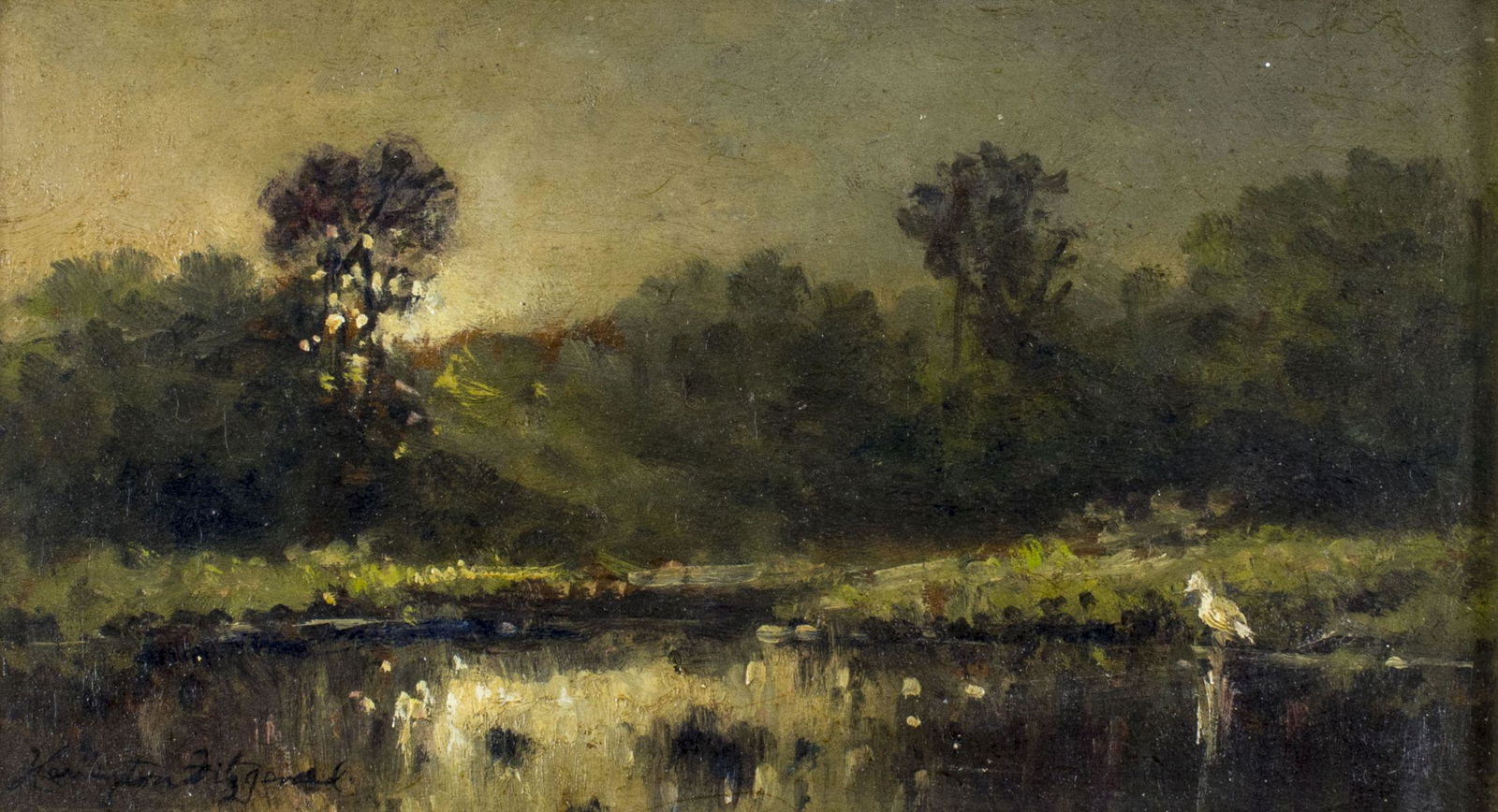 Harrington Fitzgerald (PA,1847-1930) oil painting (1 of 9)