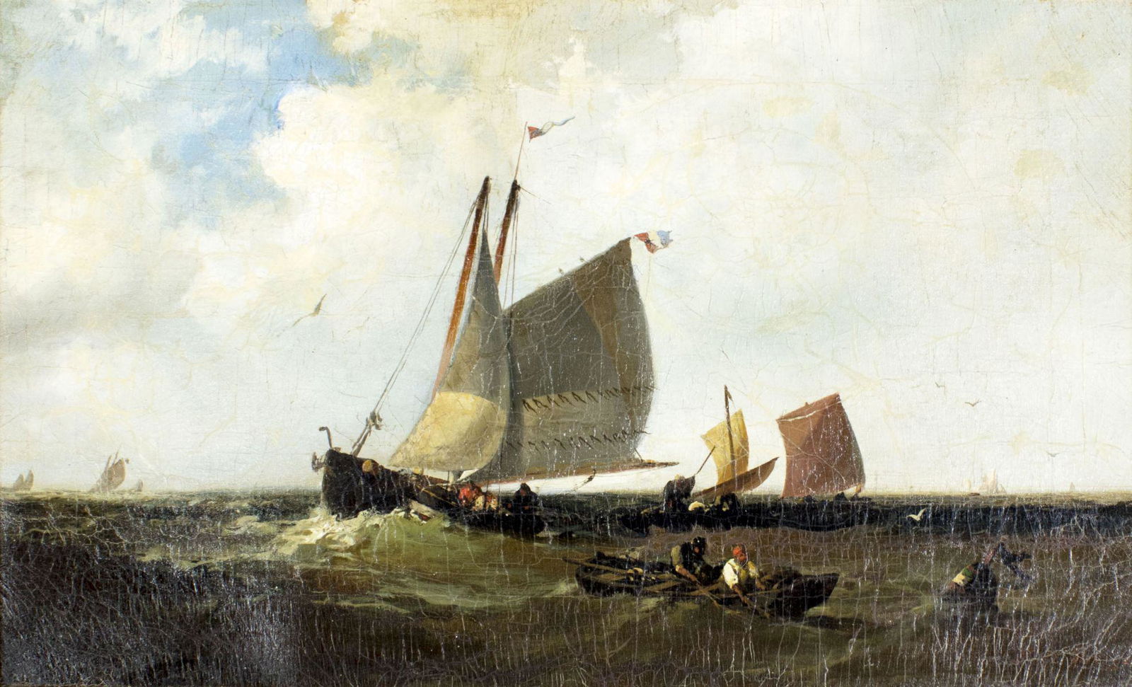 Franklin Briscoe (PA,MD,1844-1903) oil painting antique (1 of 16)