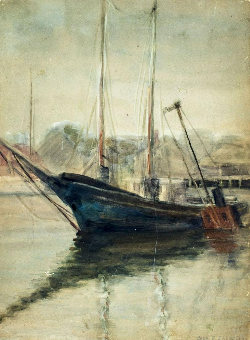 Clara Rossman Saunders (DC,OH,1874-1951) watercolor (1 of 12)