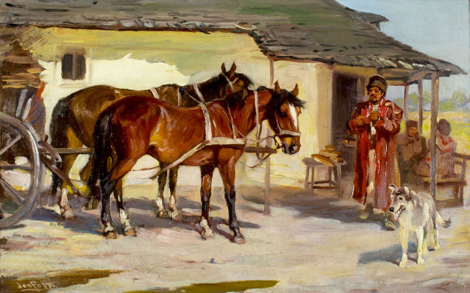 Jon Popp (German,1862-1953) oil painting (1 of 10)