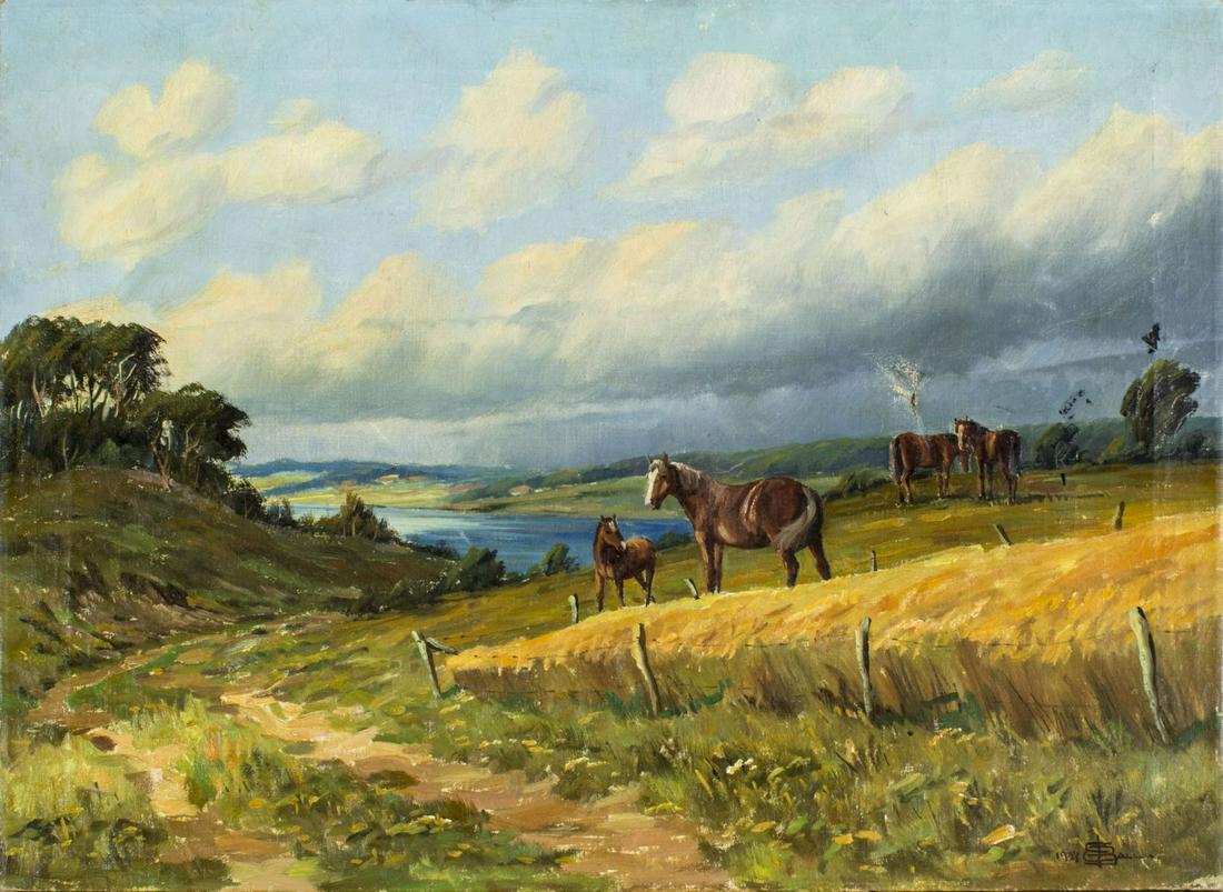 E Ball (US,mid 20C) oil painting (1 of 12)