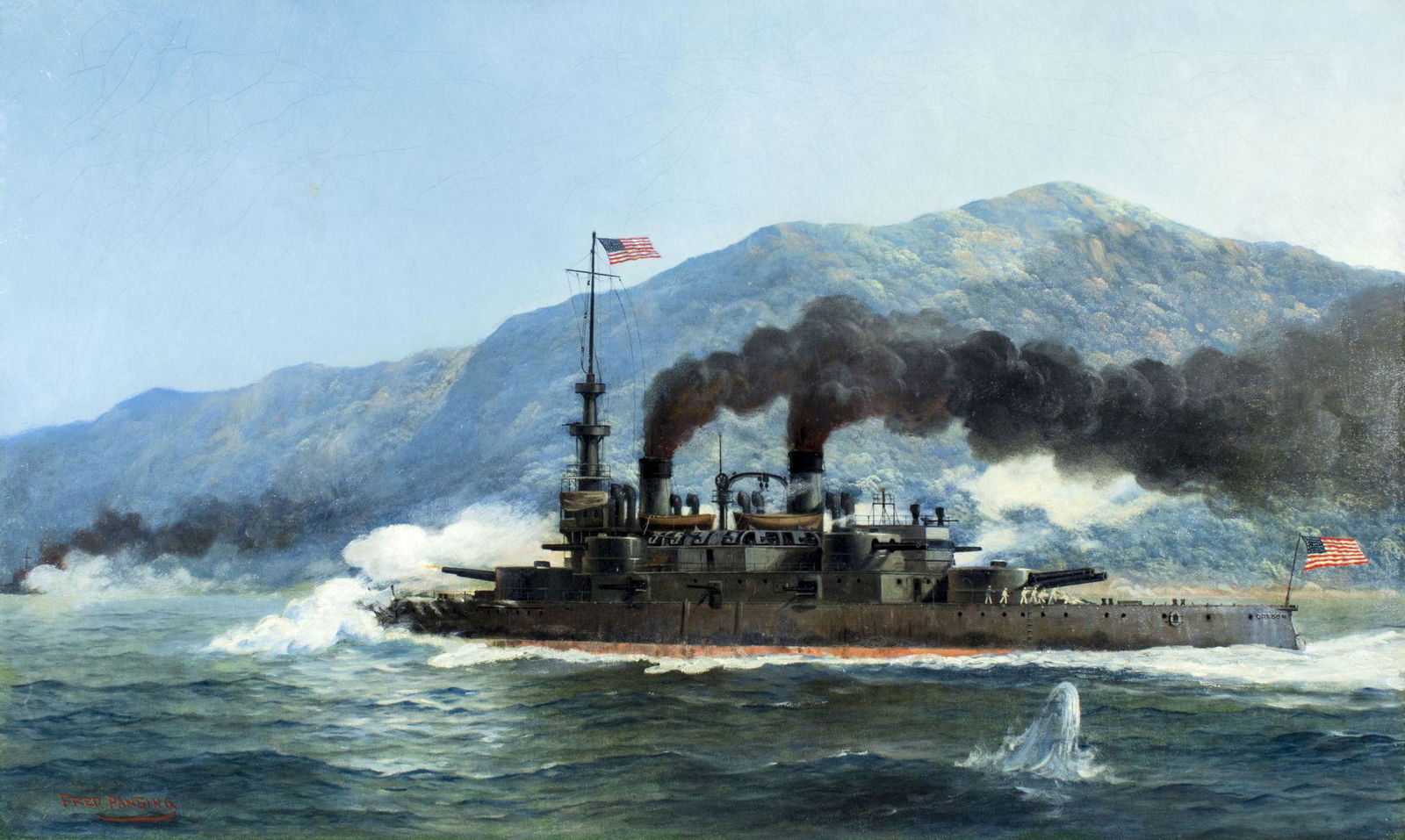 Frederick Pansing (NJ,German,1844-1912) oil painting (1 of 12)