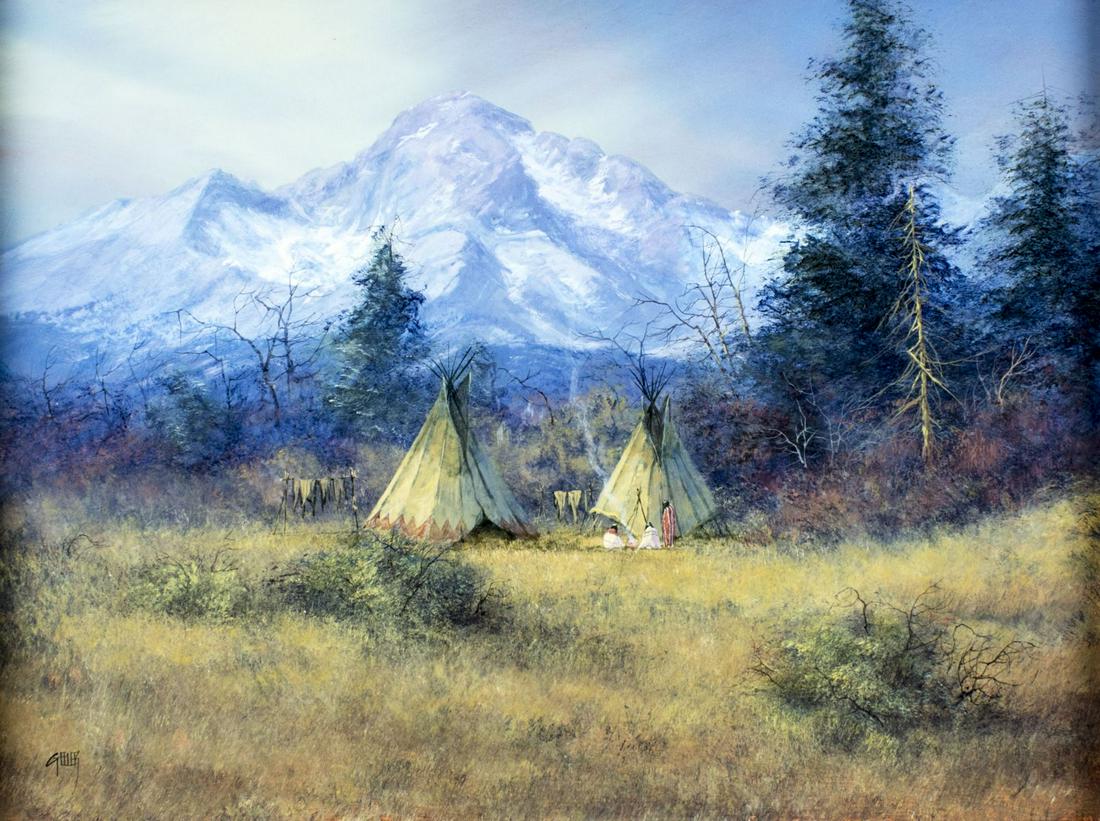 Mark Geller (CA,b 1947) acrylic painting (1 of 12)