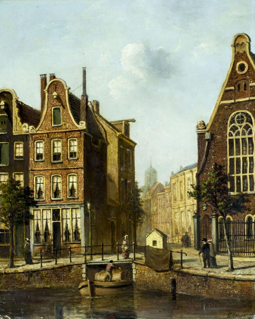 Oene Romkes Jongh (Dutch,1812-1896) oil painting (1 of 12)