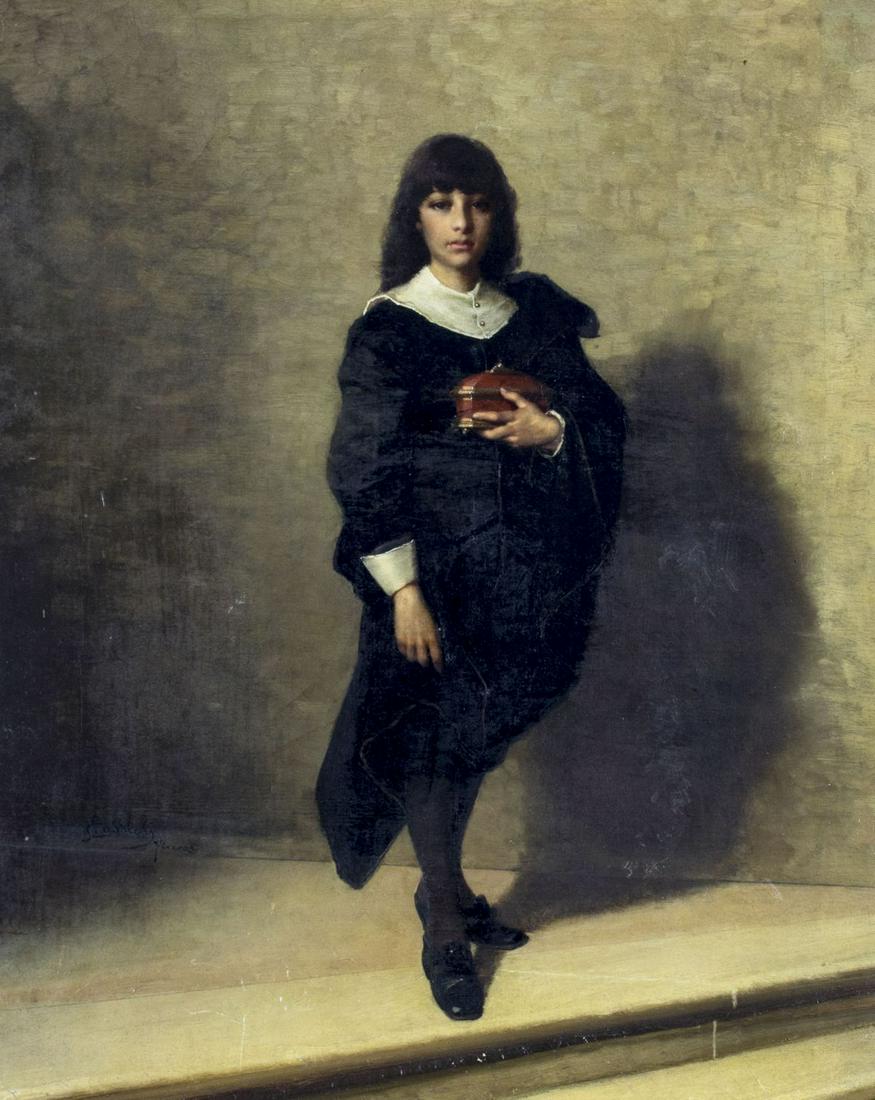 Amos Cassioli (Italy,1832-1891) oil painting antique (1 of 18)