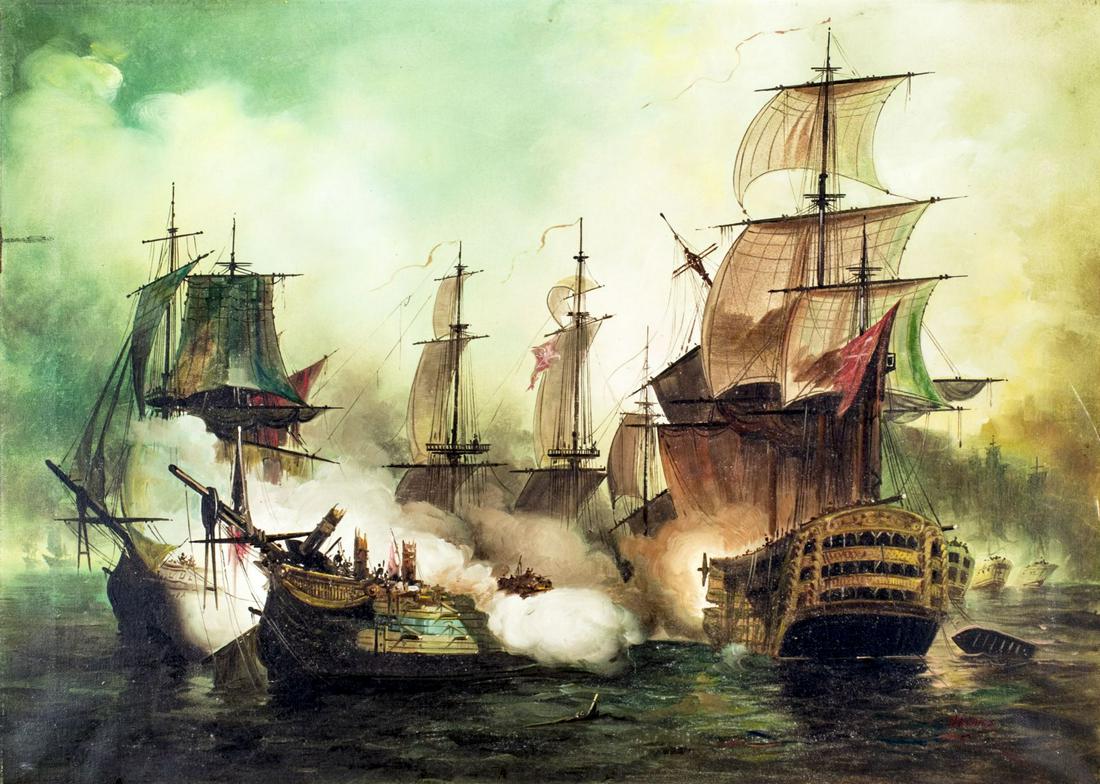 Vintage 20C American oil painting signed (1 of 12)