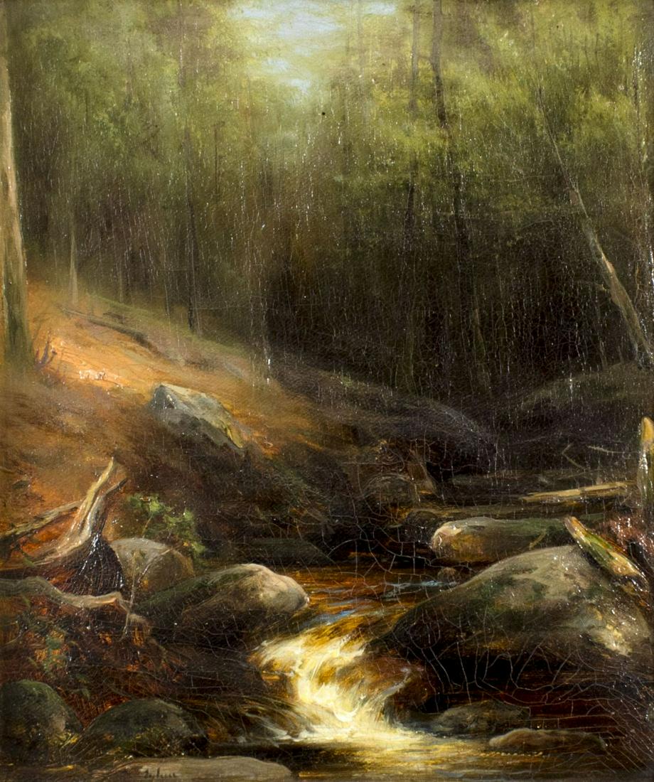 Eylau (US,19C) oil painting antique (1 of 12)