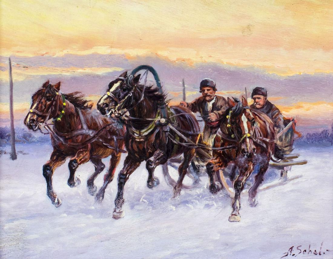 Afanasij Scheloumoff (Russia,Germany,1892-1983) oil painting (1 of 12)