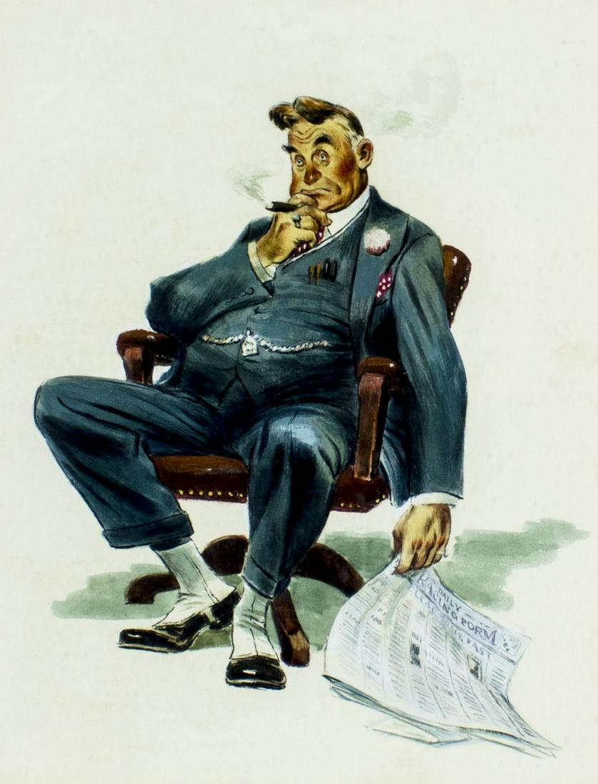 Richard Hook (PA,NY,early 20C) gouache painting (1 of 10)