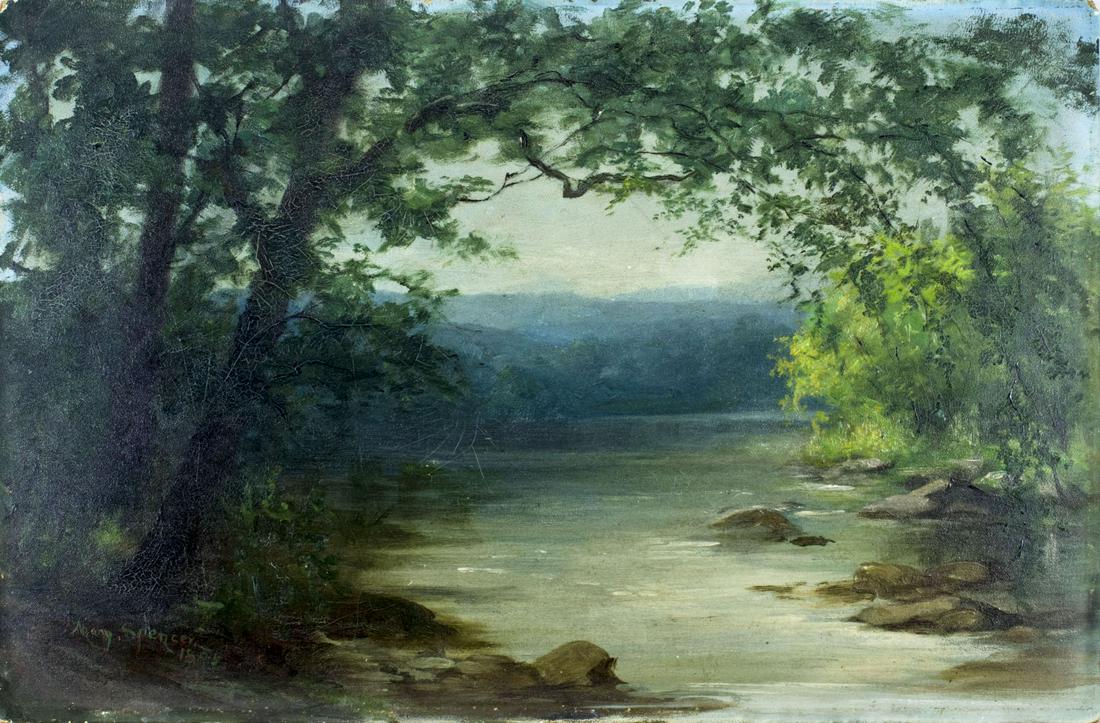 Mary Spencer (WV,19C) oil painting antique (1 of 12)