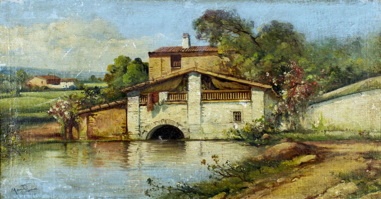 Cesare Monti (Italy,1891-1959) oil painting antique (1 of 10)