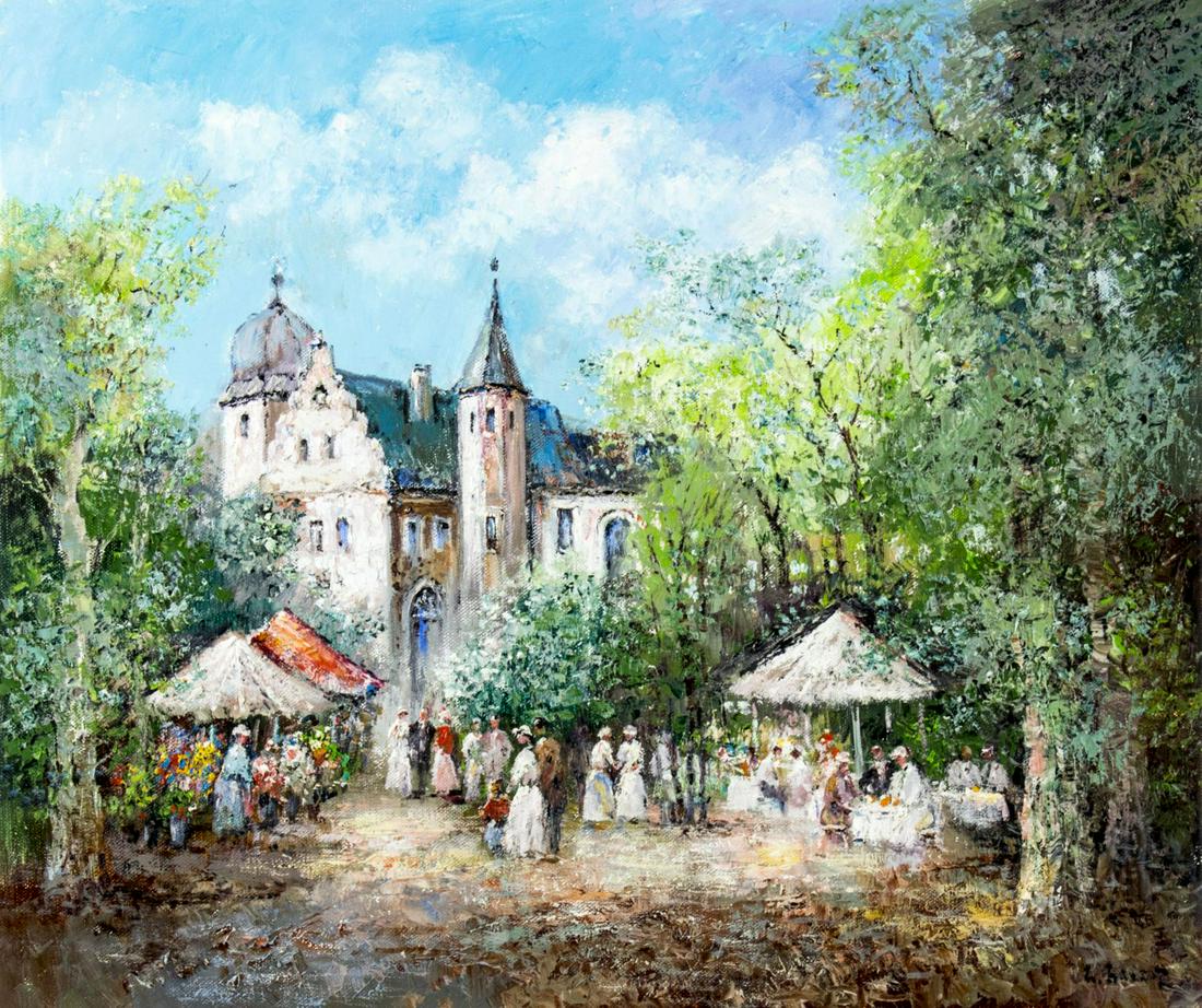 Willi Bauer (German,1923-?) oil painting (1 of 12)