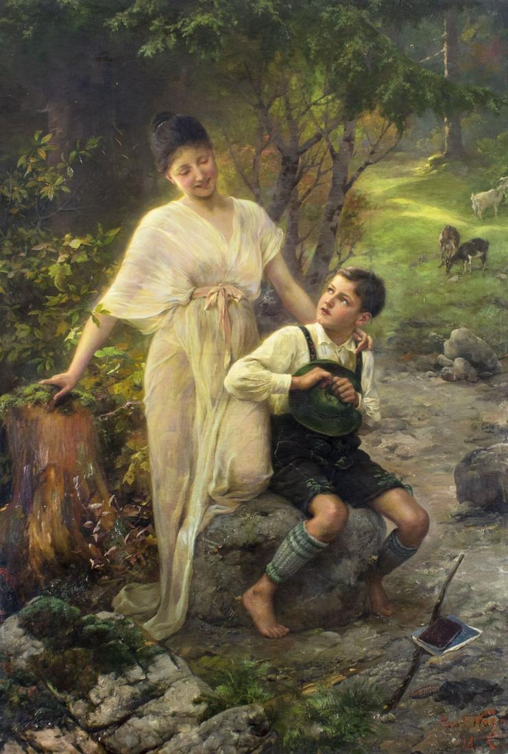 Paul Hermann Wagner (German,1852-1937) oil painting antique (1 of 18)