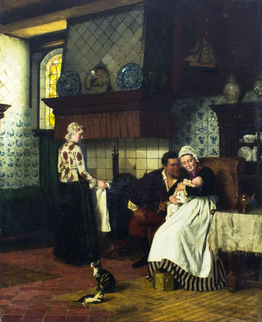 Otto Kirberg (German,1850-1926) oil painting antique (1 of 20)