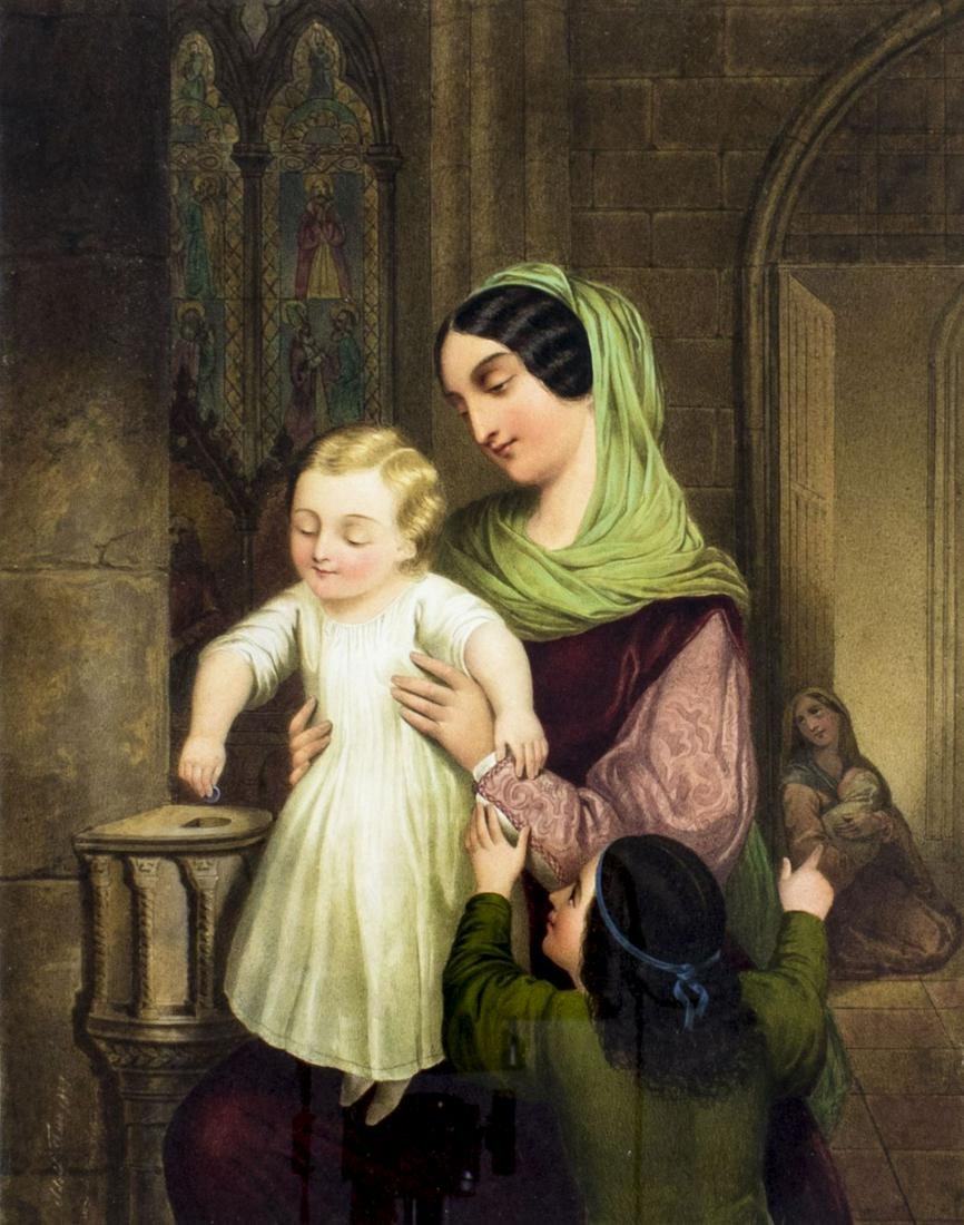 Adolf Theer (Austria,1811-1902) watercolor painting antique (1 of 12)