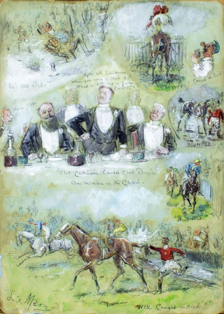 George Finch Mason (UK,1850-1915) mixed media painting antique (1 of 12)