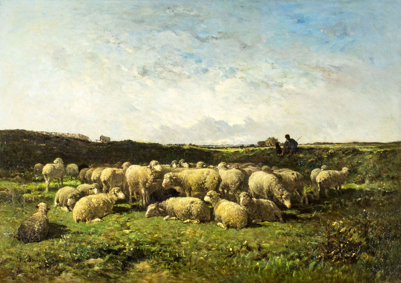 Felix Brissot de Warville (French,1818-1892) oil painting antique (1 of 17)