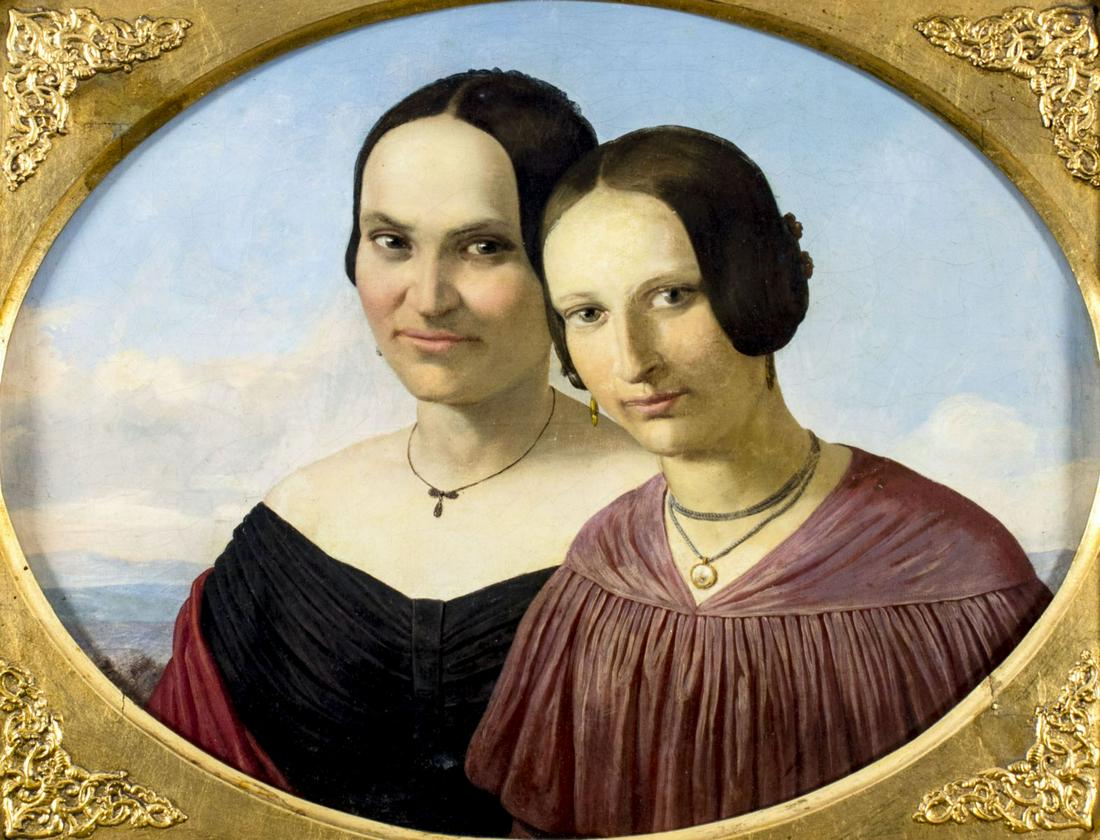 Antique 19C European oil painting (1 of 12)