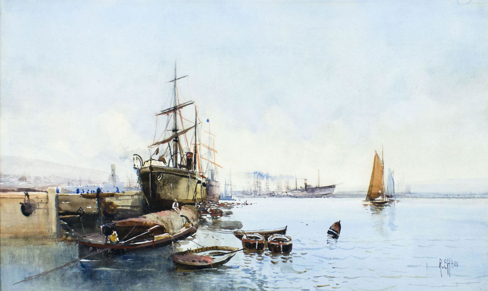 Robert Shaw (DE,1859-1912) watercolor painting antique (1 of 12)