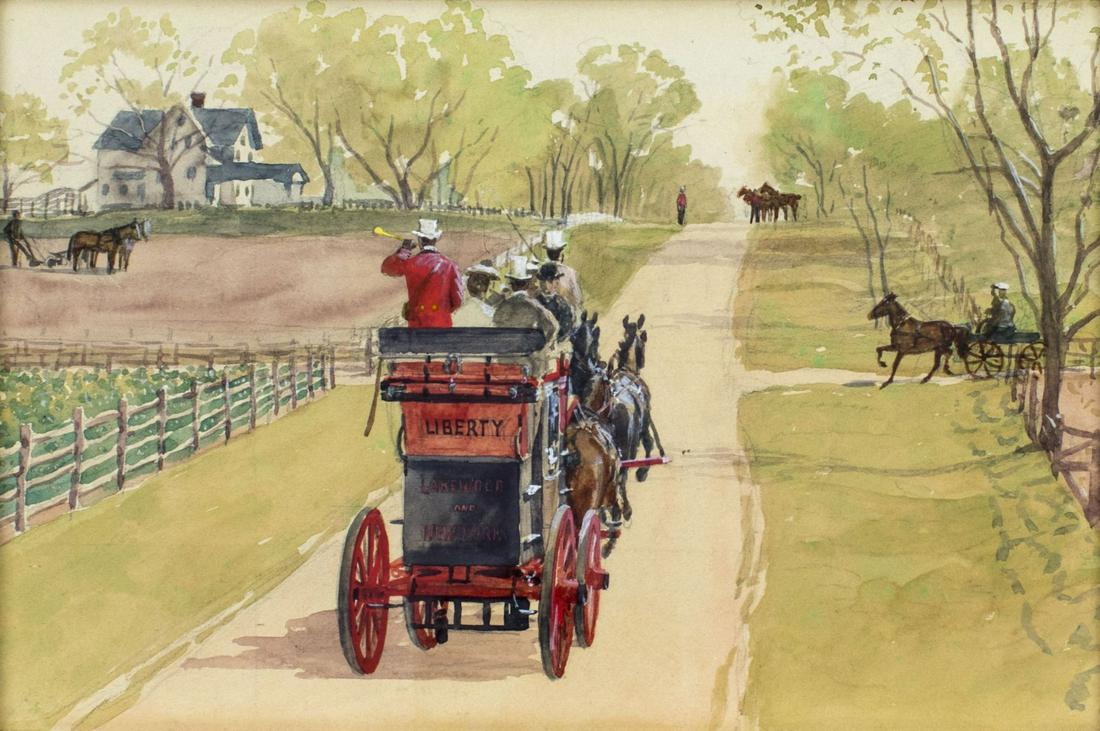 Max Klepper (German,NY,1861-1907) watercolor painting antique (1 of 11)