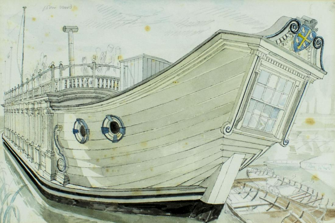 John Stanton Ward (UK,1917-2007) watercolor painting (1 of 12)