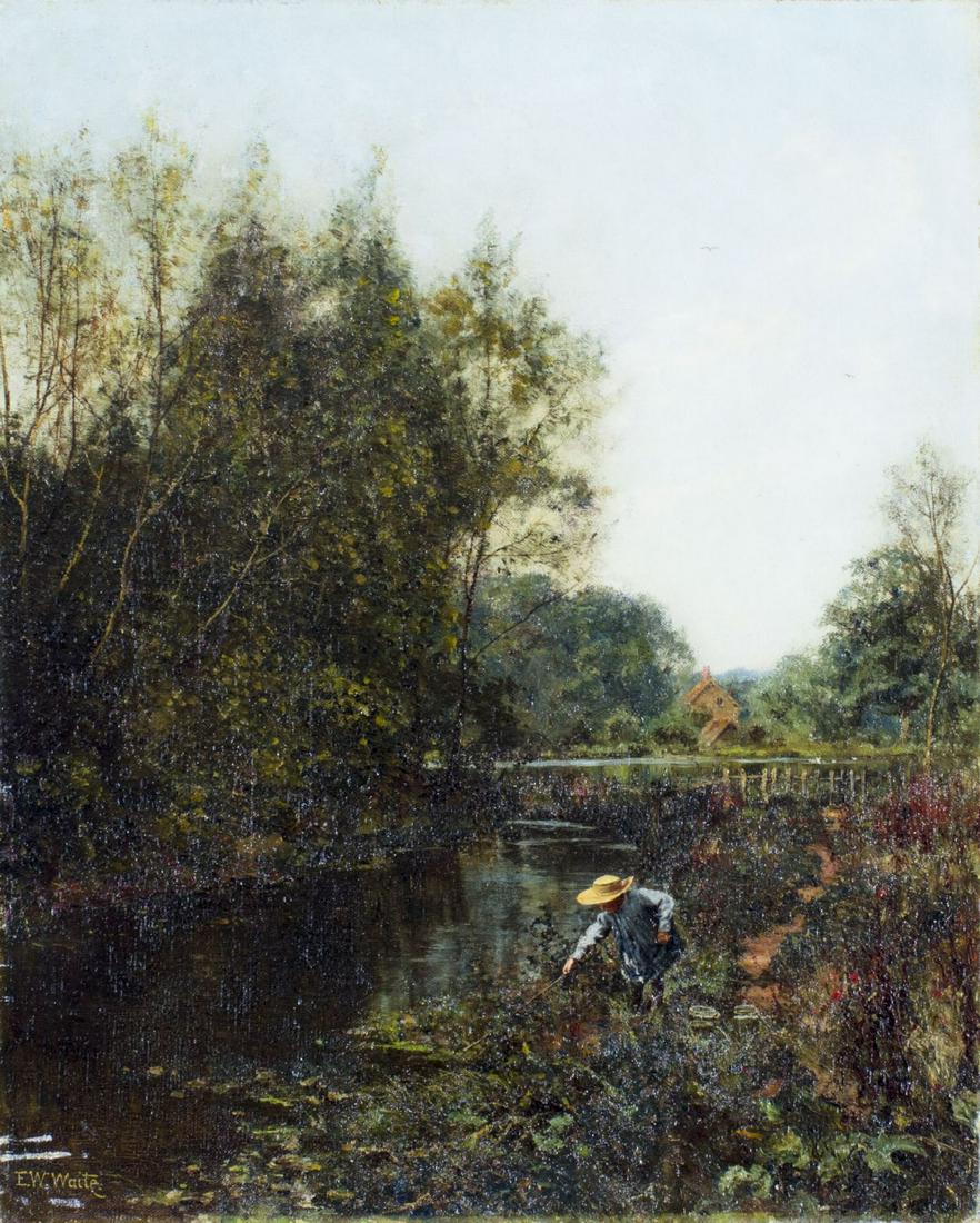 Edward Wilkins Waite (UK,1854-1924) oil painting antique (1 of 17)