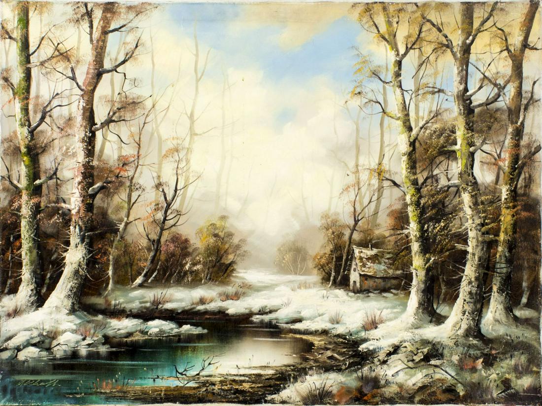 Vintage 20C Austrian oil painting signed (1 of 12)