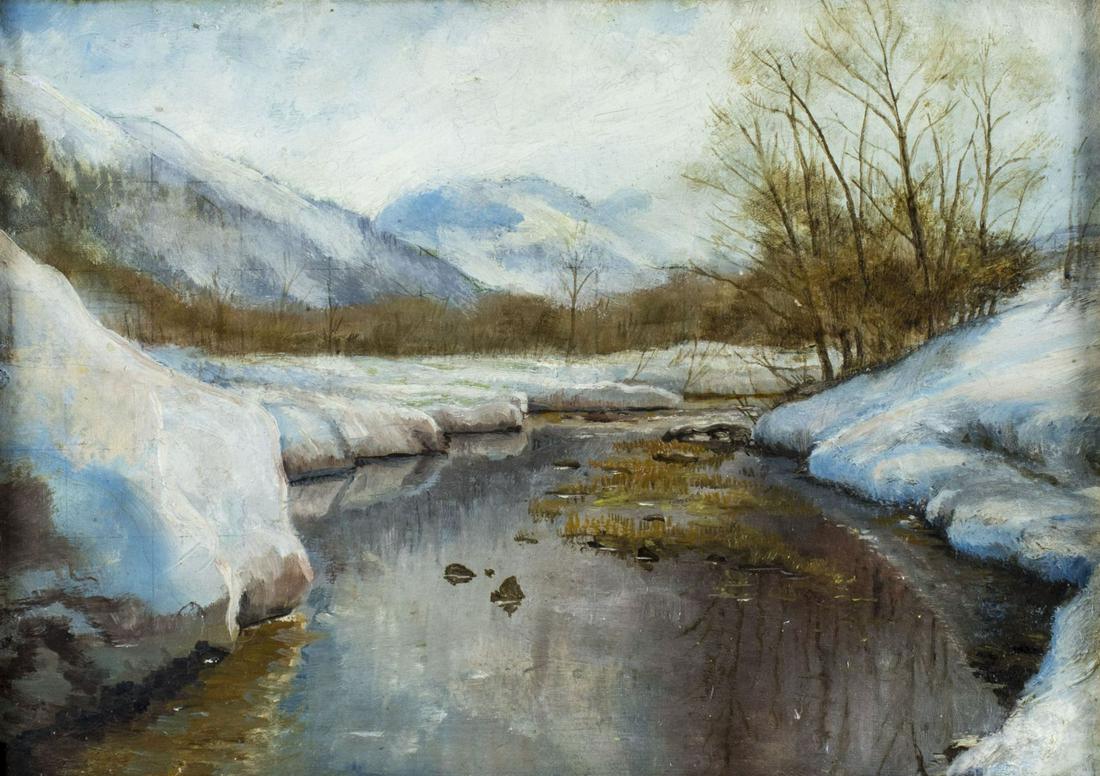 Antique Early 20C American oil painting (1 of 11)