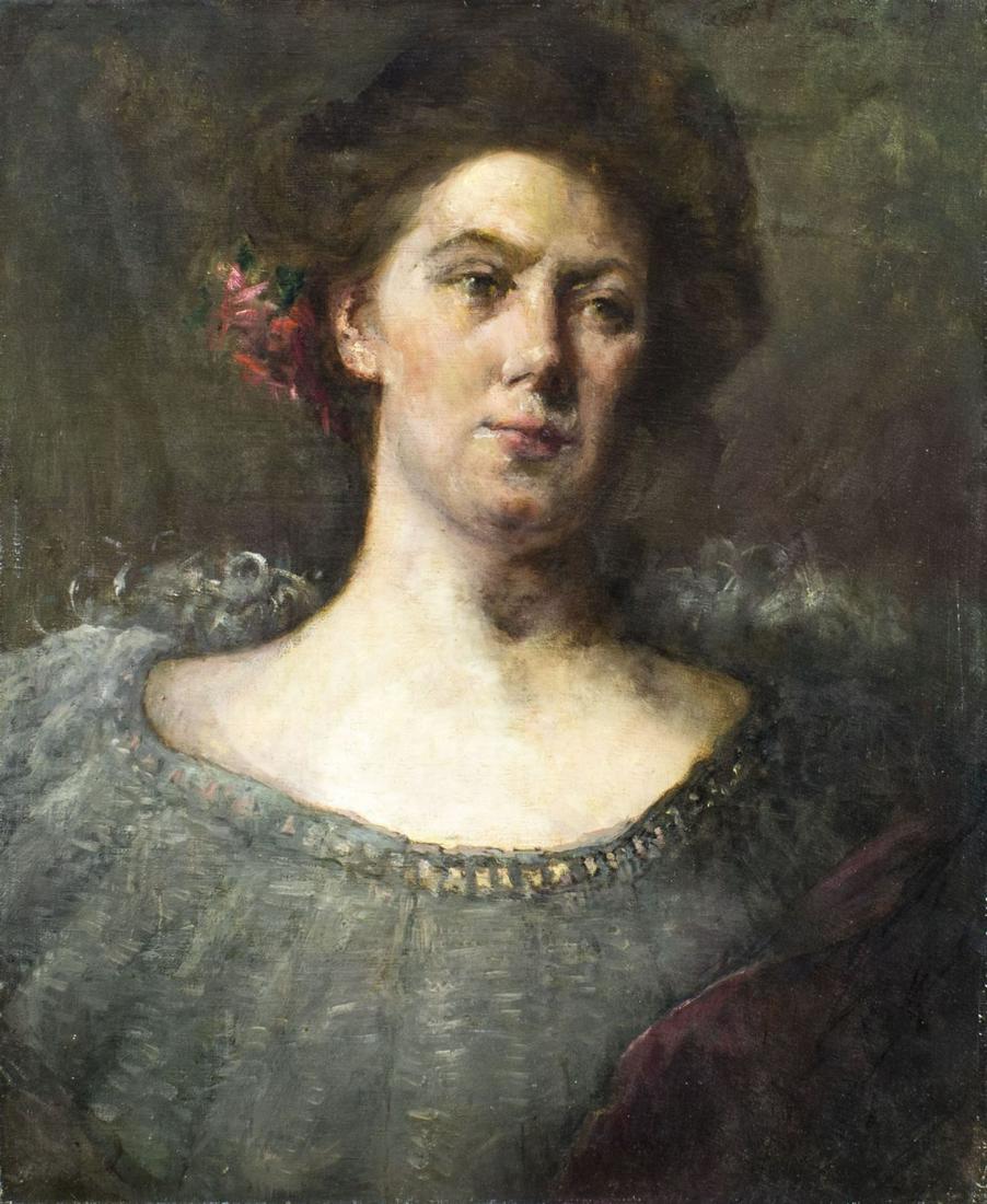 Antique 19C European oil painting (1 of 12)