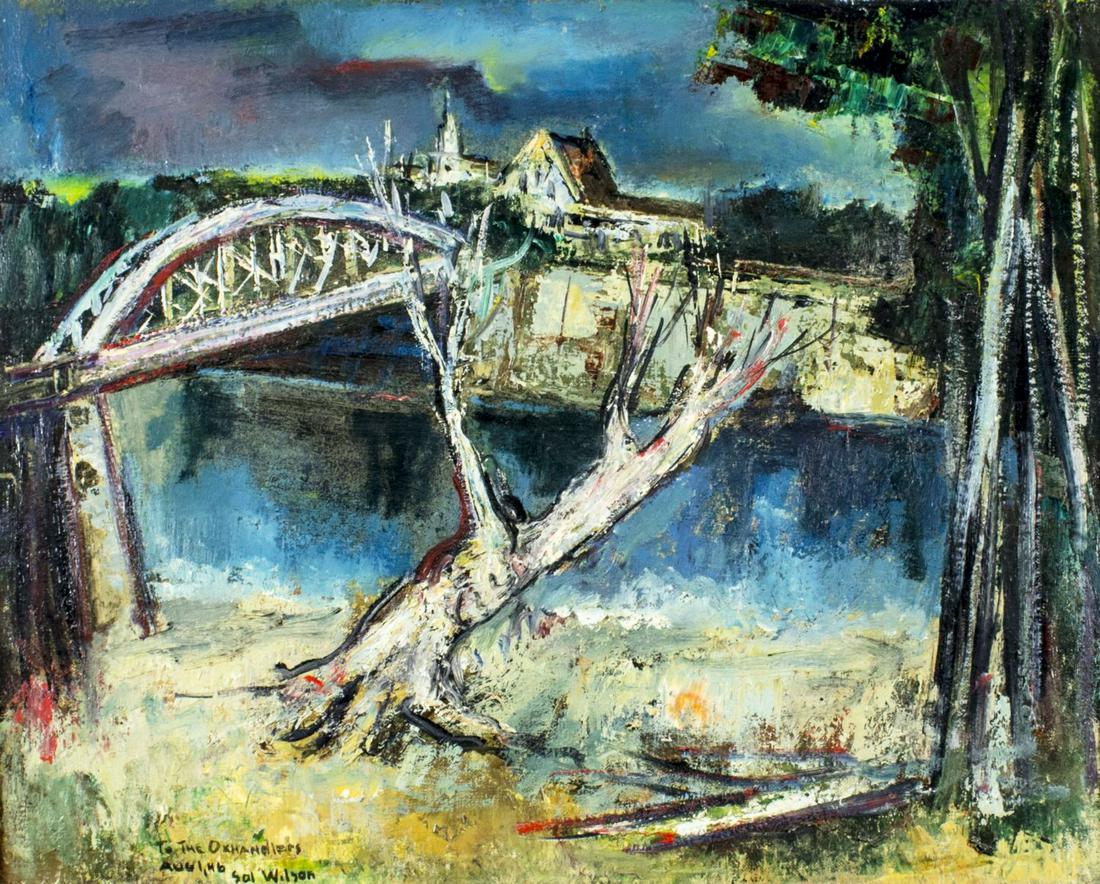 Sol Wilson (NY,Lithuania,1896-1974) oil painting (1 of 12)