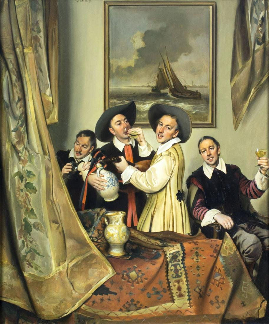 Franz Xaver Wolf (Austria,1896-1989) oil painting (1 of 18)