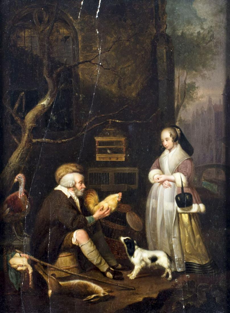 AFTER Gabriel Metsu (Dutch,1629-1667) oil painting antique (1 of 19)