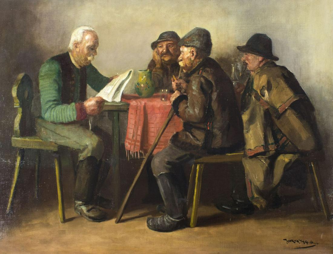 G A Horvath (Hungary,19C) oil painting antique (1 of 12)