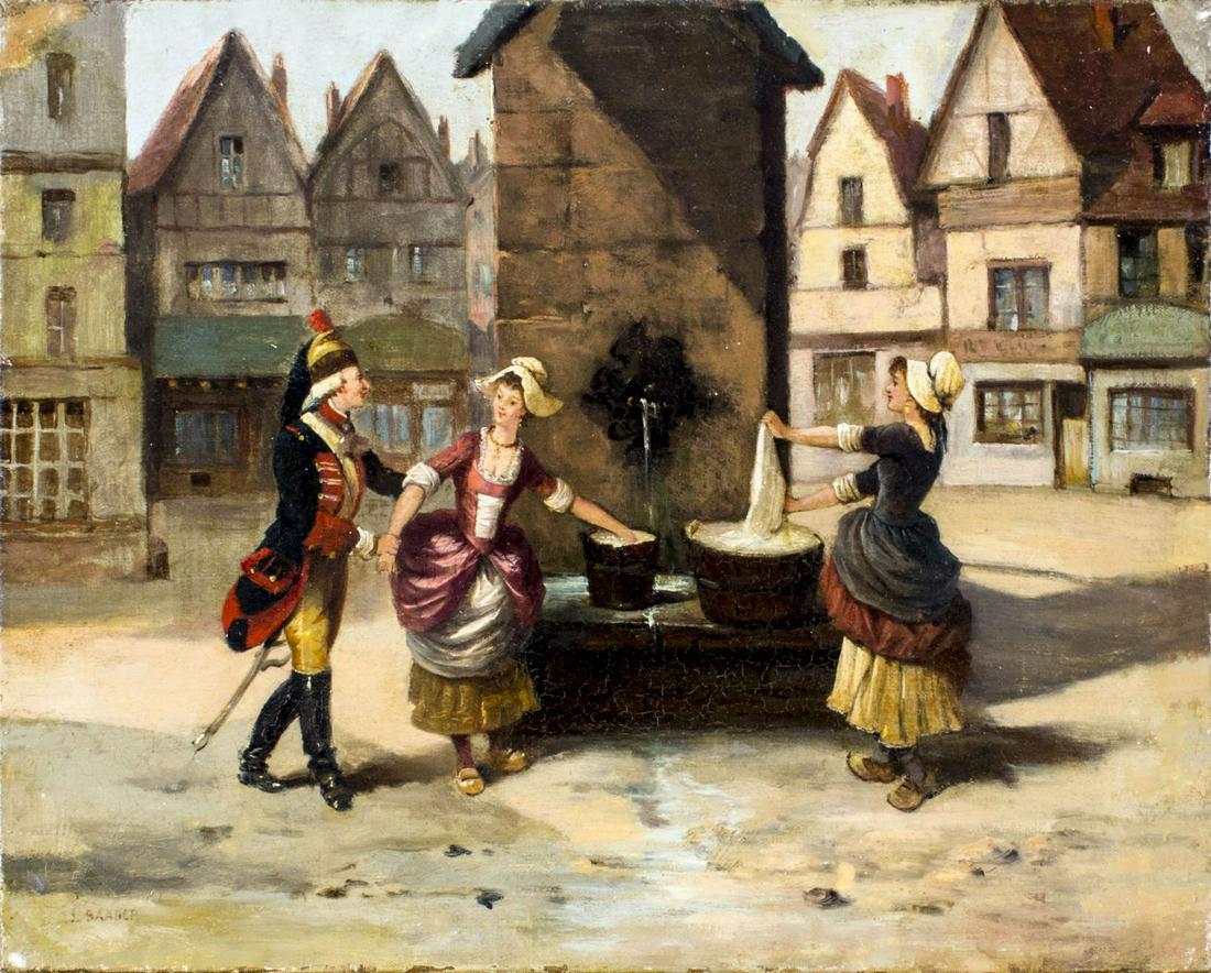 Louis Baader (French,German,1828-1919) oil painting antique (1 of 12)