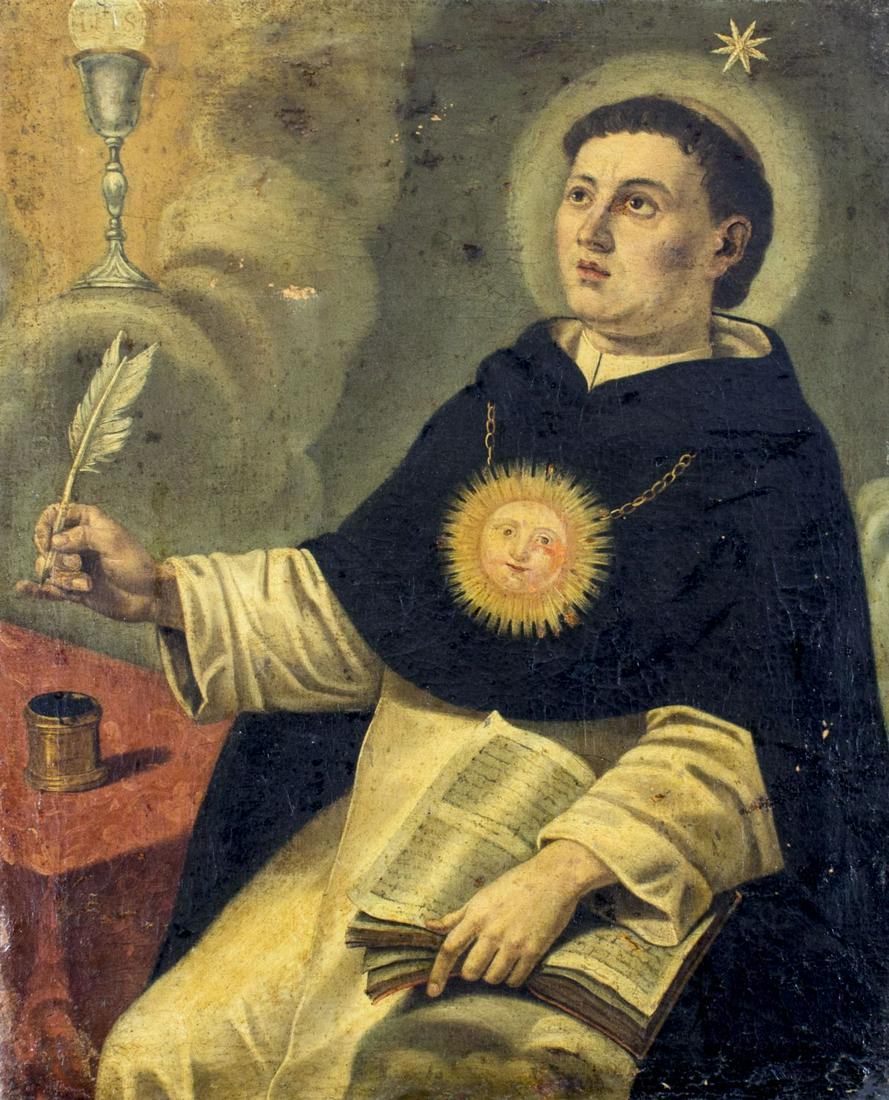 Antique 19C European oil painting (1 of 20)