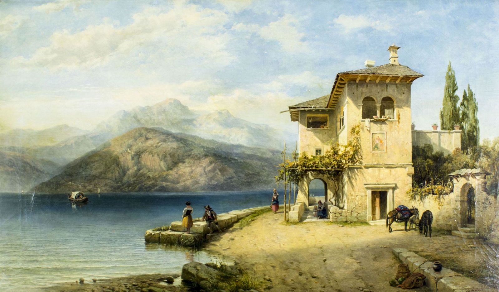 George Edwards Hering (UK,1805-1879) oil painting antique (1 of 20)