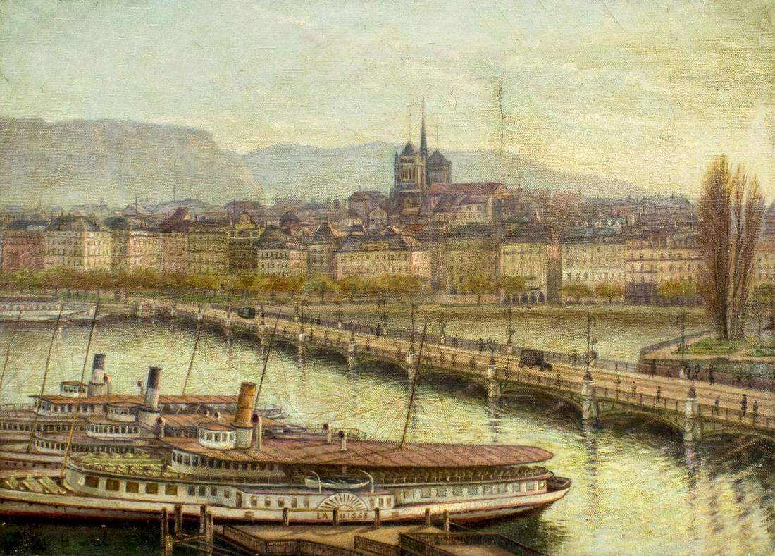 Christiane de Preval (French,1876-?) oil painting antique (1 of 12)