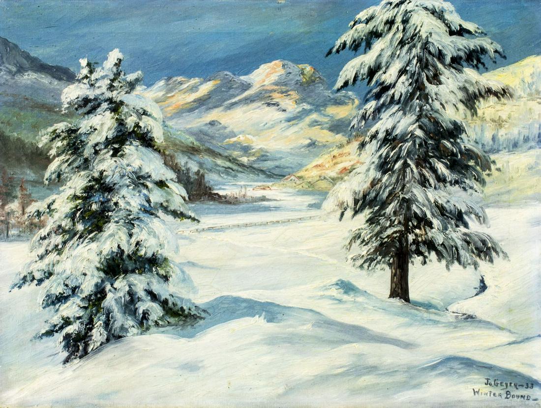 Joseph M Geyer (Ohio,1911-1969) oil painting (1 of 12)