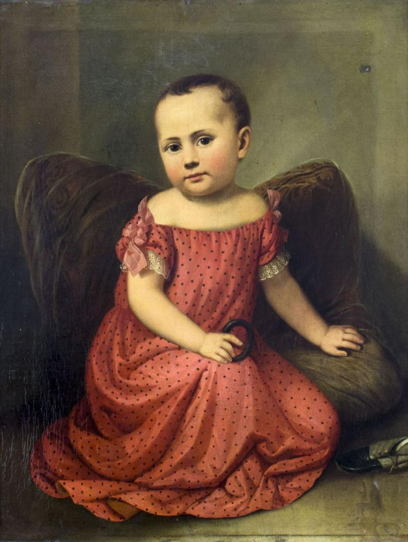 Antique 19C American oil painting (1 of 12)