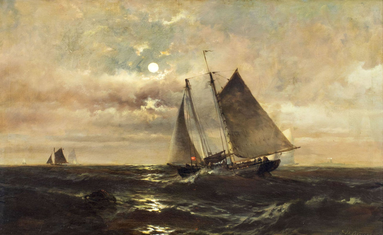 Franklin Briscoe (PA,MD,1844-1903) oil painting antique (1 of 15)