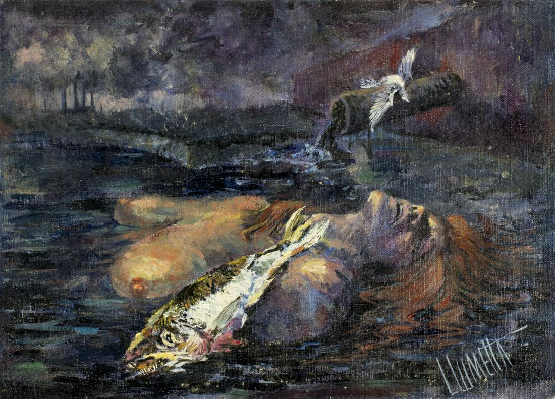 L Lumetta (US,20C) oil painting (1 of 12)