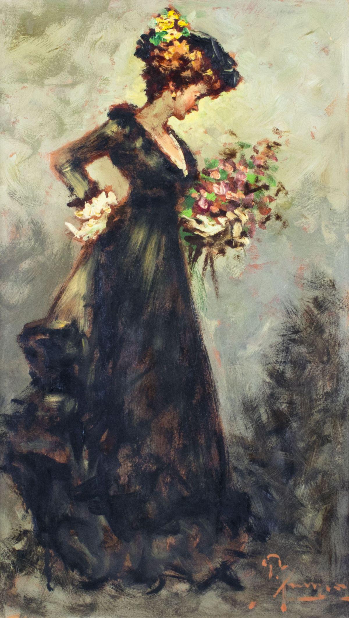 Vintage mid 20C European oil painting (1 of 12)