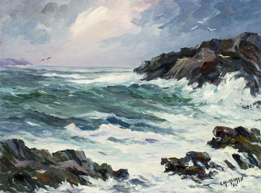 E Michelman (AK,mid 20C) oil painting (1 of 12)