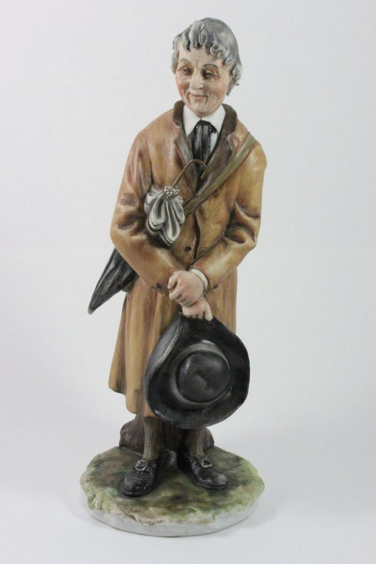 Capodimonte Tiche Figurine Man with Umbrella (1 of 10)